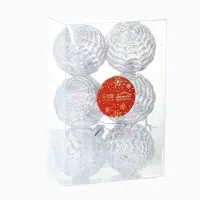 Ёлочные игрушки &laquo;Гелио&raquo;, шары новогодние, d=6 см, набор 6 шт., прозрачно-серебристый