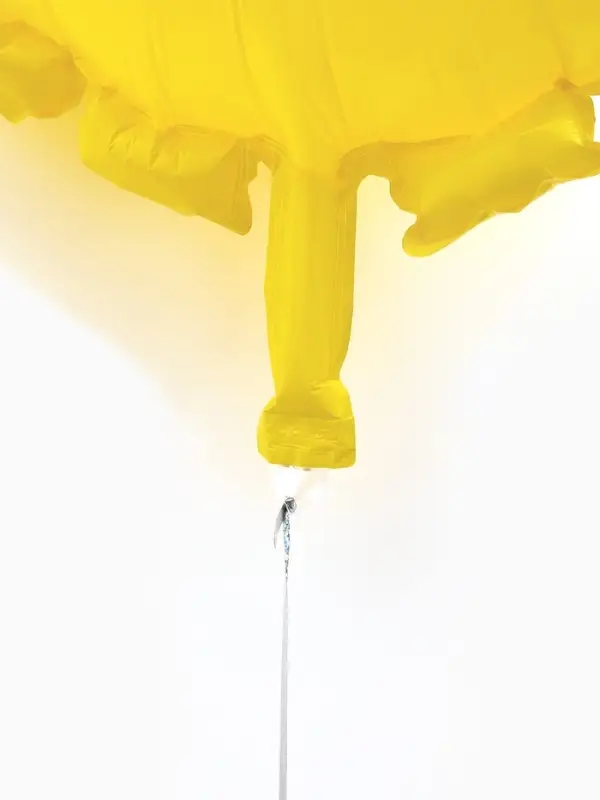 Воздушный шар фольгированный 22" "Солнышко" цвет желтый