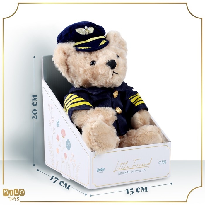 Мягкая игрушка Little Friend, мишка пилот, 23 см Мягкая игрушка Little Friend, мишка пилот, 23 см