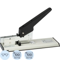 Степлер мощный Attache до 100 листов, №23/6- 23/13, цвет черно-белый