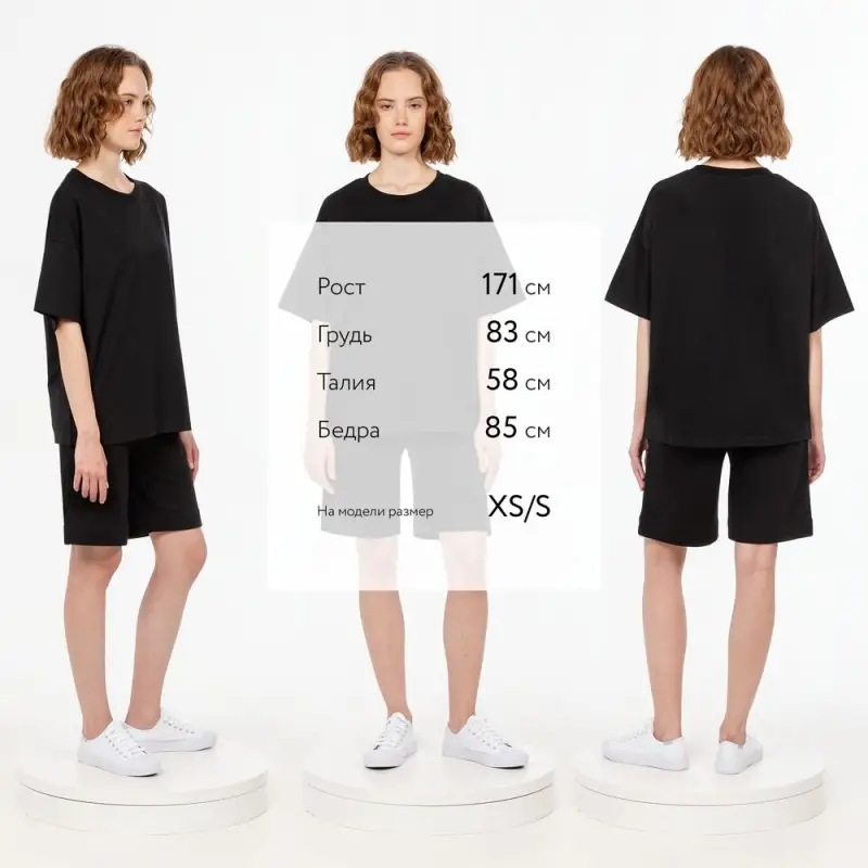 Футболка унисекс T3, черная, размер M/L Футболка унисекс T3, черная, размер M/L