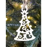 Ёлочные игрушки деревянные в коробке, набор 15 шт.