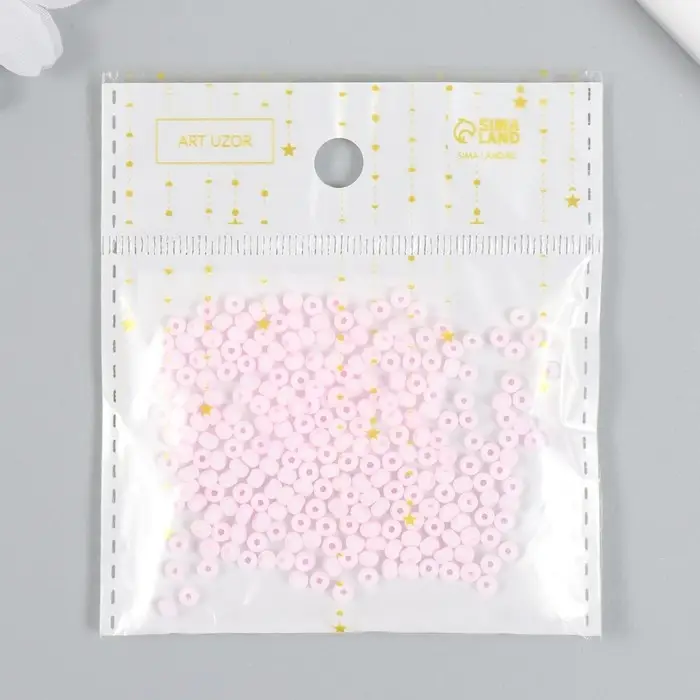 Бисер стекло 8/0  Бисер стекло 8/0 "Маршмеллоу. Матовый. Розовый зефир" 10 гр