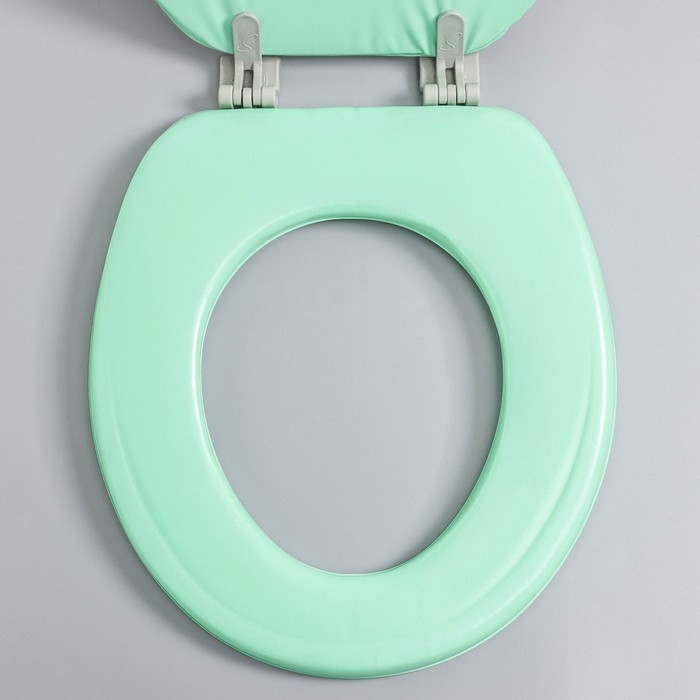 Сиденье для унитаза с крышкой,Росспласт, 43 х 37 см, мягкое, зелёное, МИКС Сиденье для унитаза с крышкой,Росспласт, 43 х 37 см, мягкое, зелёное, МИКС
