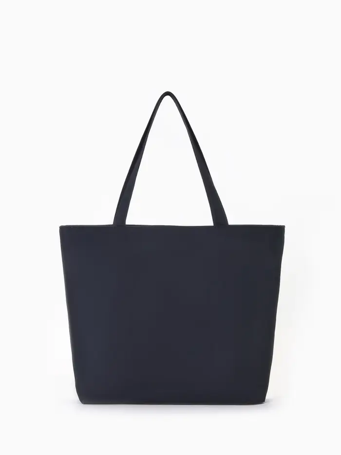 Сумка - шоппер, на молнии, с подкладкой, 42&times;9&times;32 см, с рисунком, чёрная