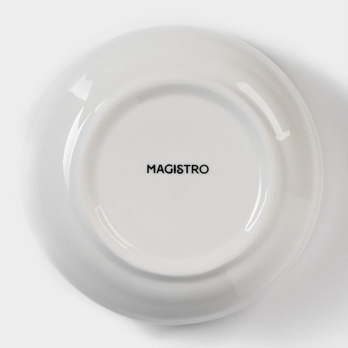 Салатник фарфоровый Magistro «Волна Бланш», 500 мл, d=12,5 см, цвет белый