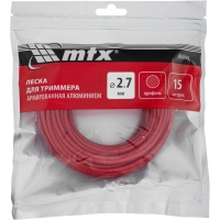 Леска для триммера армированная алюминием&nbsp;MTX круглая 2,7 мм х 15 м (96886)