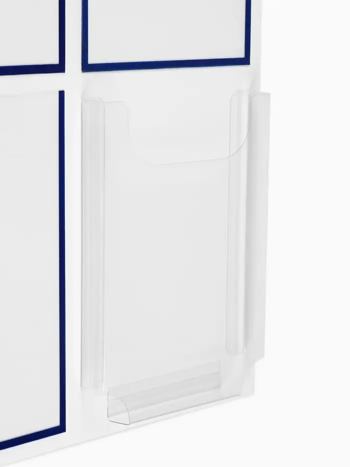 Информационный стенд &laquo;Информация&raquo; 6 карманов (5 плоских А4, 1 объемный А4), цвет синий