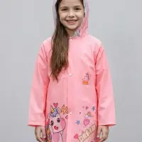 Дождевик детский, рост 120-130, розовый
