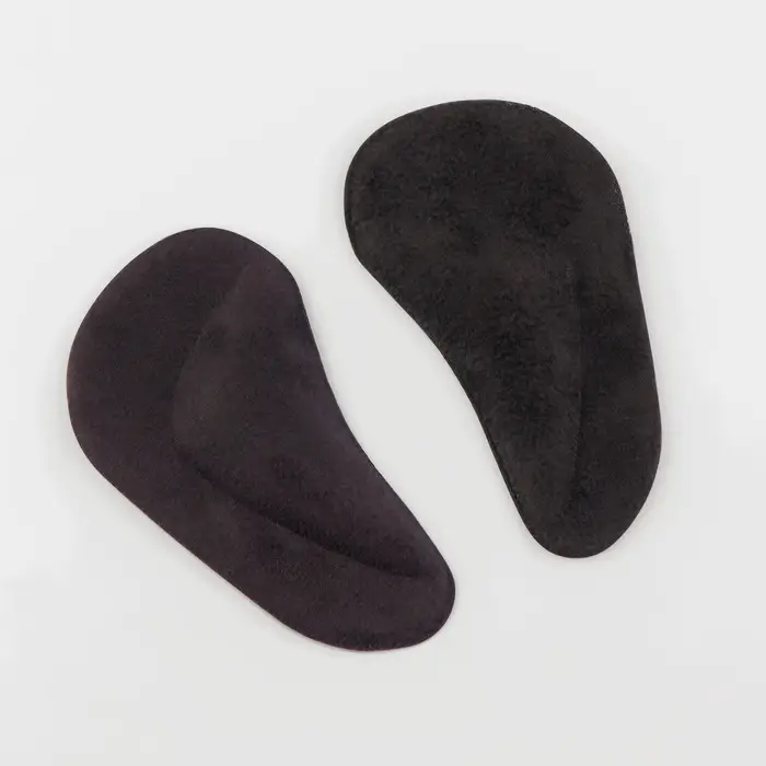 Супинаторы для обуви, на клеевой основе, 9.7&times;5.5 см, пара, чёрные