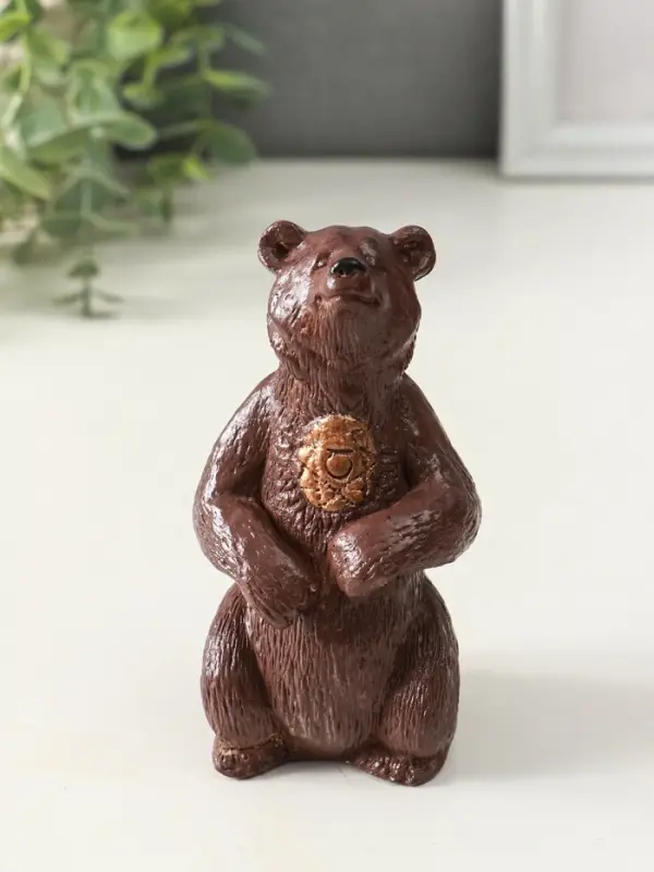 Фигура Фигура "Медведь тотемный" высота 11 см, коричневый цвет