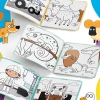 Многоразовая раскраска &laquo;Синий трактор едет к нам&raquo;, 12 стр., 16&times;16 см, Синий трактор