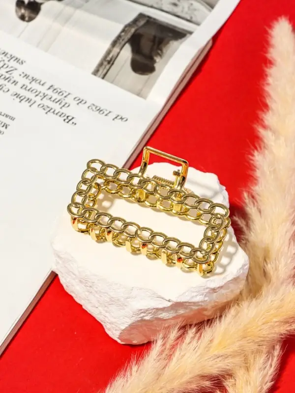 Крабик для волос &laquo;Дороти&raquo;, прямой, 7 см, золотистый