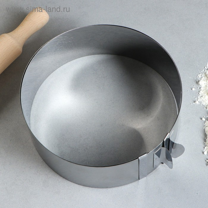 Форма для выпечки и выкладки с регулировкой размера «Круг», h-6,5 см, d-20-38 см Форма для выпечки и выкладки с регулировкой размера «Круг», h-6,5 см, d-20-38 см