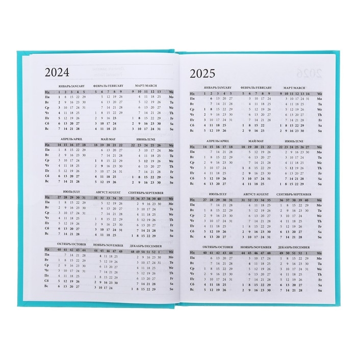 Ежедневник недатированный А5 128 листов, обложка бумвинил, БИРЮЗОВЫЙ Ежедневник недатированный А5 128 листов, обложка бумвинил, БИРЮЗОВЫЙ