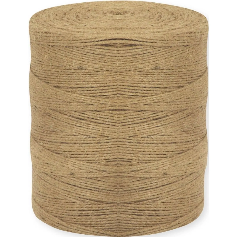 Шнур джутовый плетёный 1,2кТекс 5кгс  1,5кг 900м СПб