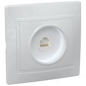 KVARTA Розетка 1-местная компьютерная RJ45 кат.5е РК10-КБ белый GENERICA