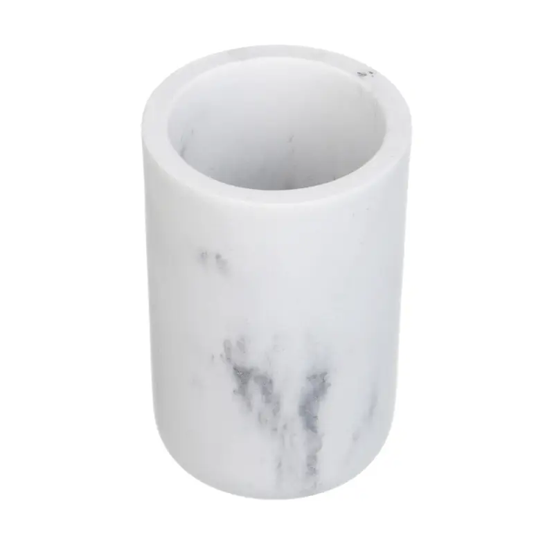 Стакан для ванной комнаты тм VETTA Мрамор, смола (полирезин), бело-серый, 7,5x7,5x10см