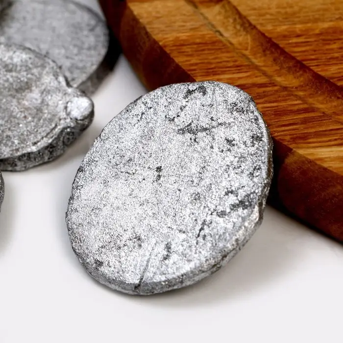 Декор из дерева «Спилы» серебро, набор 55 г, размер от 2 до 10 см