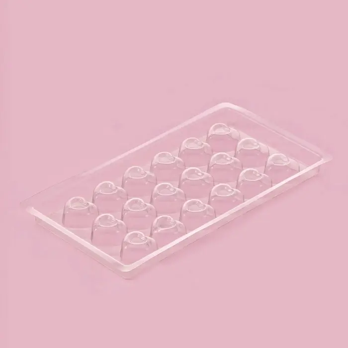 Форма для шоколада и конфет «Сердца», 18 ячеек, 22×11 см, прозрачная