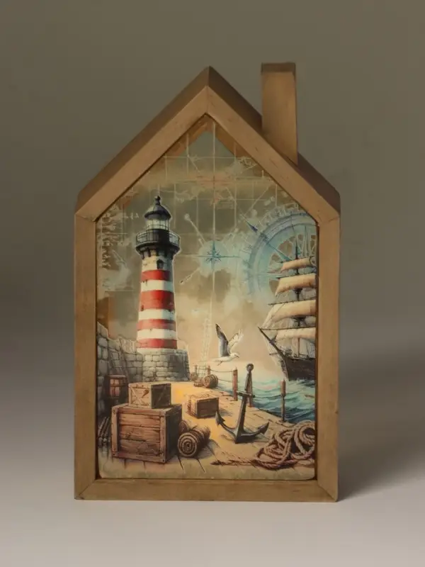 Фигурка керамическая с подсветкой &laquo;Морской порт&raquo; 12.1&times;4.2&times;19.8 см
