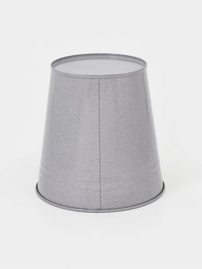 Вазон без ручек, 5 л, h=20.5 см, нержавеющая сталь, графитовый