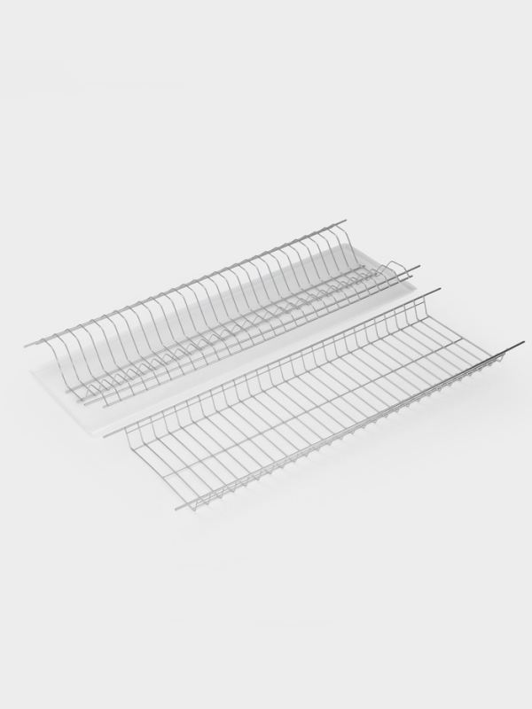 Сушилка для посуды с поддоном для шкафа 80 см, 76.5×25.6 см, хром