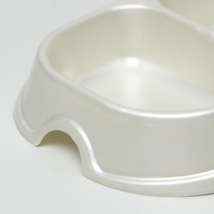 Миска 2 х 200 мл, белая перламутровая Миска 2 х 200 мл, белая перламутровая