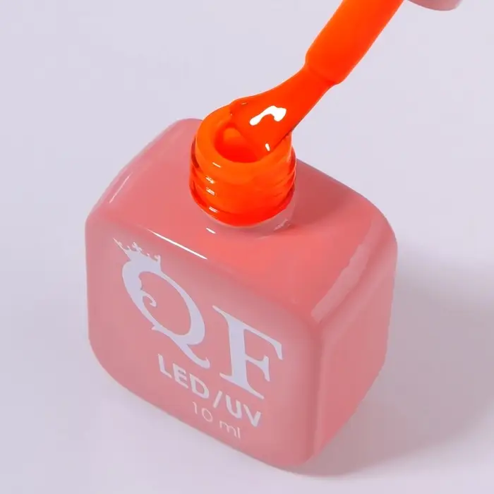 Гель лак для ногтей, однотонный, трехфазный, 10 мл, LED/UV, оранжевый (274)
