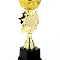 Кубок под нанесение 189, наградная фигура, золото, подставка пластик, 24.5 см