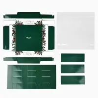 Коробка под 16 конфет с ячейками &laquo;Новогодняя ботаника&raquo;, 19&times;19&times;3 см