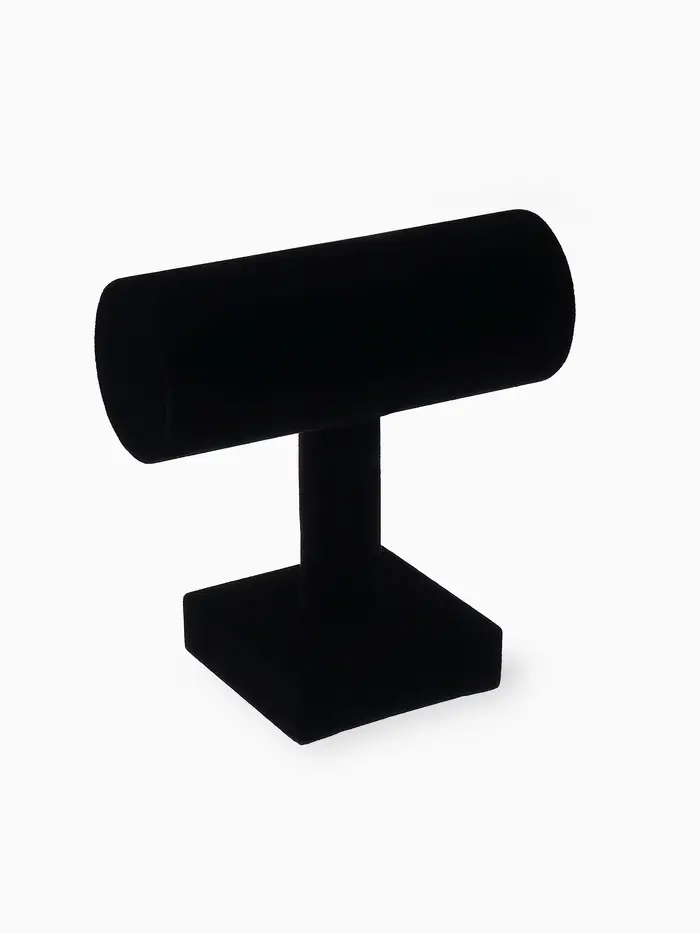 Подставка для часов и браслетов QF &laquo;Мини&raquo;, флок, 7.5&times;13.5&times;13.5 см, чёрная