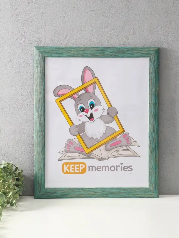 Фоторамка для фото 40х50 см "Luxe Elegance" пластик, морской, (пластик экран)