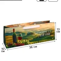 Пакет под бутылку &laquo;Подарок для тебя&raquo;, 36&times;10&times;13 см