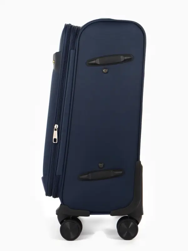 Чемодан на колёсах TEXTURA, с увеличением, кодовый замок, 36&times;25&times;58 см, 20", синий