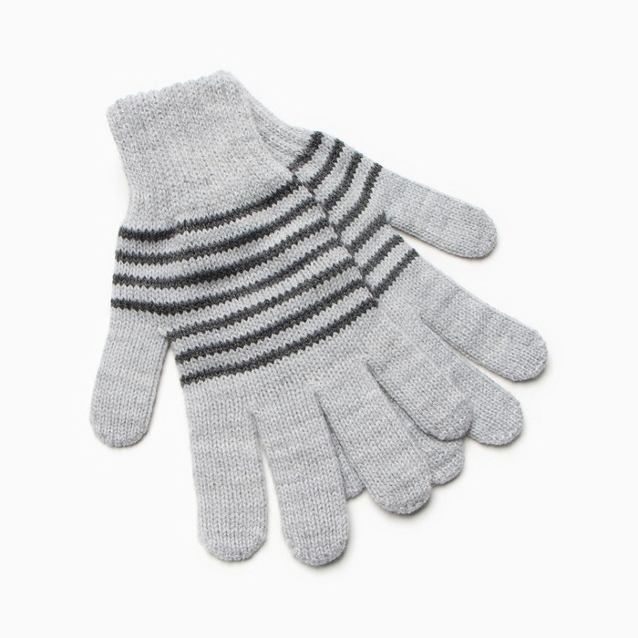 Перчатки женские, цвет светло серый, размер 18