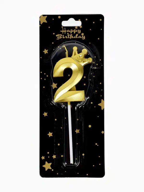 Свеча для торта "Корона" цифра 2
