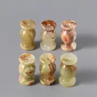 Набор Церковных подсвечников, 6 шт, 3&times;4.5 см, оникс