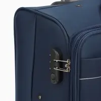 Чемодан на колёсах TEXTURA, с увеличением, кодовый замок, 42&times;26&times;68 см, 24", синий