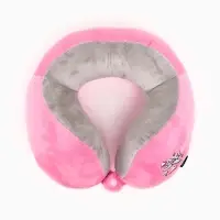 Подушка для путешествий бархатная формовая "Самолет", розовая Подушка для путешествий бархатная формовая "Самолет", розовая