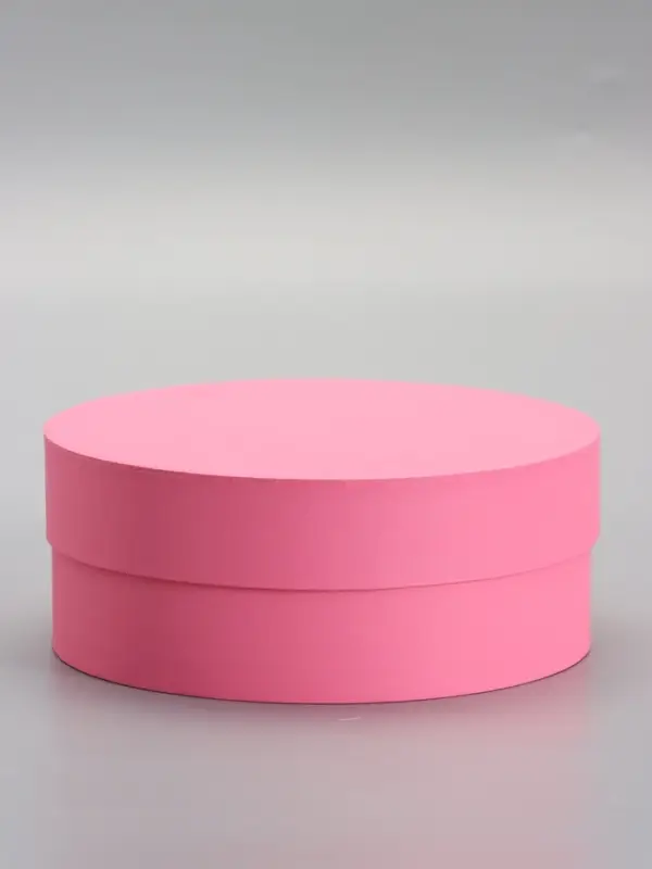 Коробка круглая розовая, 20 х 8 см