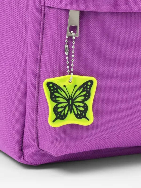 Светоотражающий элемент двусторон бабочка 4,8*4,6см цепочка салатовый АУ Светоотражающий элемент двусторон бабочка 4,8*4,6см цепочка салатовый АУ