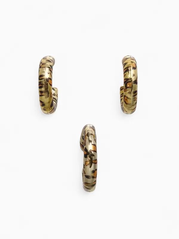 Серьги и каффы QF &laquo;Леопард&raquo;, набор, цвет золото