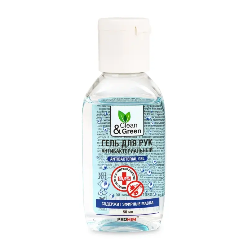 Гель для рук антибактериальный 50 мл. Clean&Green CG8013