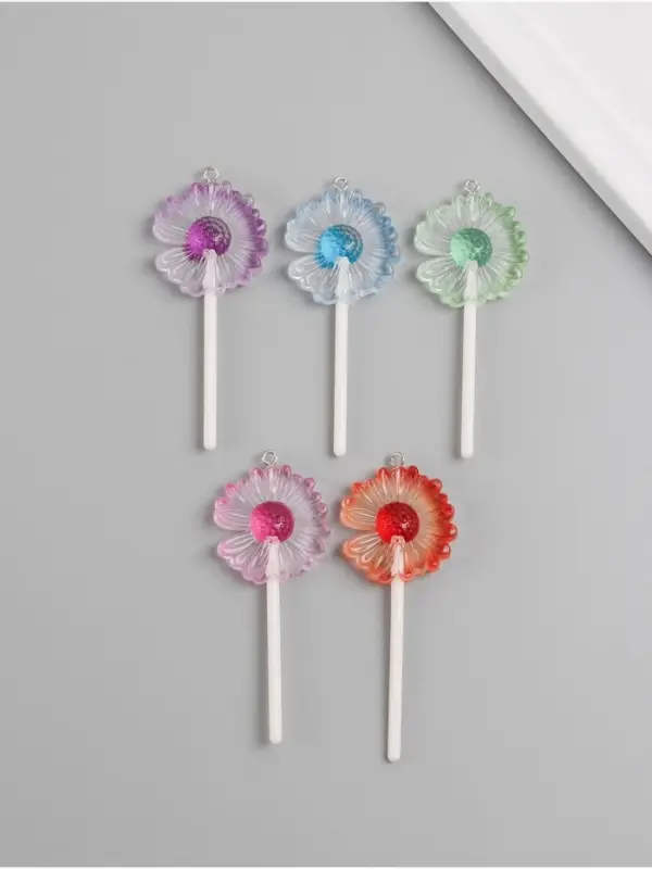 Подвеска для творчества акрил Подвеска для творчества акрил "Ромашка на палочке" МИКС 6х2,8х1 см