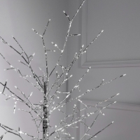Светодиодное дерево «Серебристое» 1.5 м, 150 LED, постоянное свечение, 220 В, свечение белое