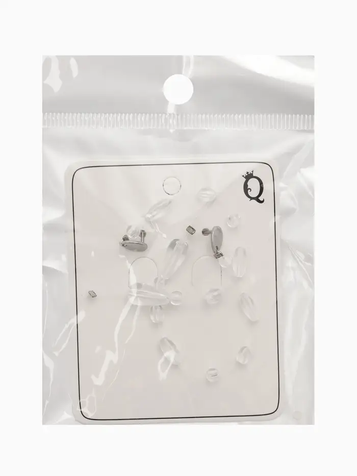 Серьги на леске "Капля росы", цвет белый в серебре