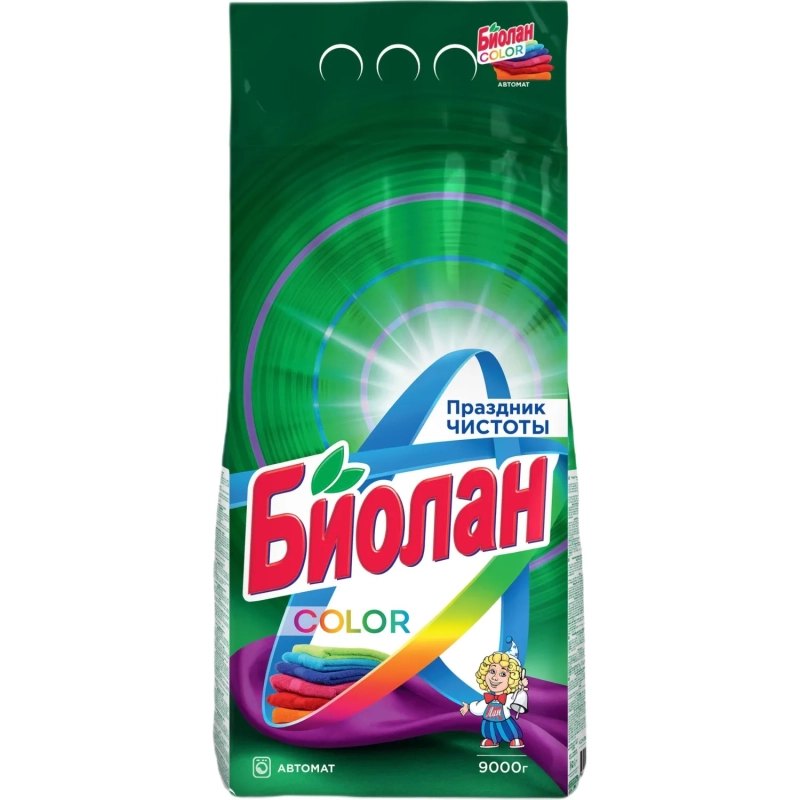 Порошок стиральный СМС Биолан Color Автомат 9000гр