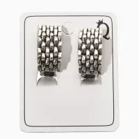 Клипсы "Винтаж" плетение, цвет чернёное серебро Клипсы "Винтаж" плетение, цвет чернёное серебро