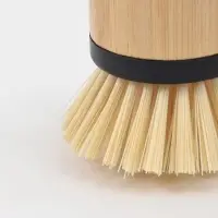 Щётка для посуды Доляна Meli, бамбуковая ручка, 7 см, чёрная